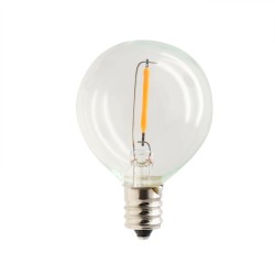 LED-Leuchtmittel G50, E12, 1W, Glas, Dimmbar, Warm Licht, für Außen