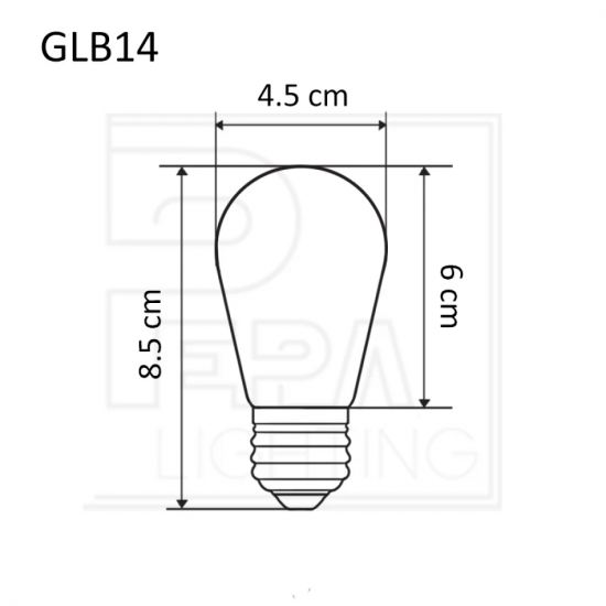 LED Leuchtmittel S14, E27, 2W, Kunststoff, Dimmbar, Warm Licht, für Außen