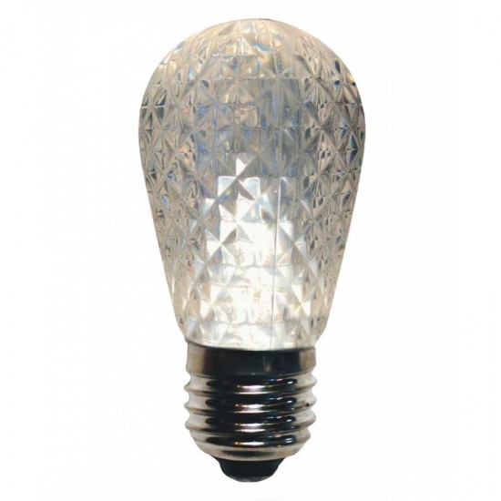 Leuchtmittel auf Diamantschliff Stil S14, E27, 1W, Kunststoff, Dimmbar, Warm Licht, für Außen
