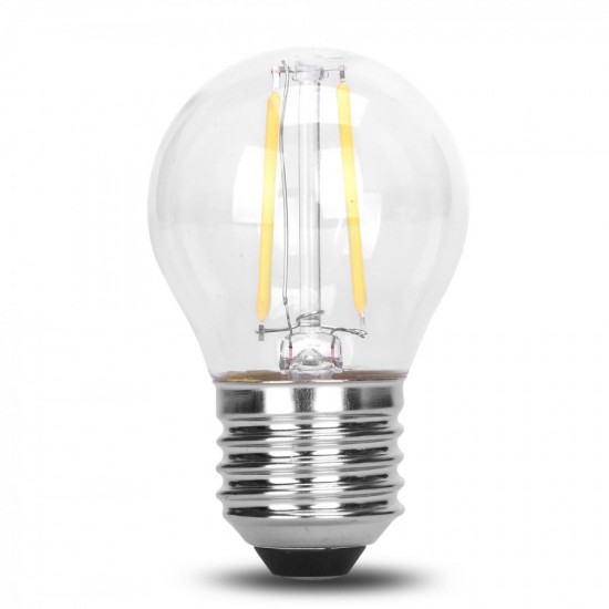 Leuchtmittel mit 2 LEDs Filament G45, E27, 2W, Kunststoff, Warm Licht, für Außen
