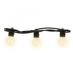 Leuchtmittel mit 2 LEDs Filament G45, E27, 2W, Kunststoff, Warm Licht, für Außen