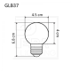 Birne mit 4 LEDs Filament G45, E27, 6W, Kunststoff, Dimmbar, Warm Licht, für Außen
