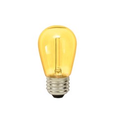 Gelb LED Leuchtmittel S14, E27, 1W, Kunststoff, Warm Licht 2200K, für Außen
