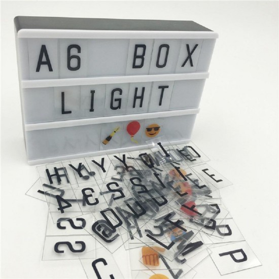 Magnetisch Leuchtkasten A6 mit 90 Buchstaben, Batteriebetrieben