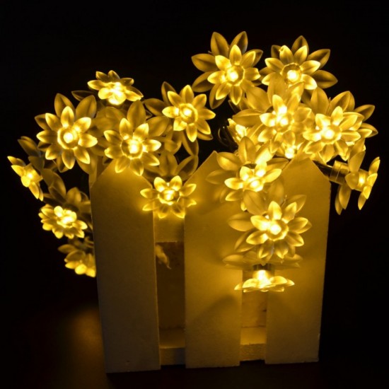 Solar Lichterkette 3M mit 20 Blumen-LEDs, Warm Licht, für Außen