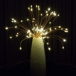 Pendel Feuerwerk Lichterkette mit 100 Mini-LEDs, Kupferdraht, Strombetrieben, Warm Licht, Für Innen