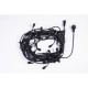 Kabel 10M mit 25 Pendel Fassungen E12, Schwarzes Kabel, Verbindbar 900W, für Außen