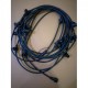 Kabel 10M mit 20 Fassungen E14, Schwarzes Kabel, Verbindbar max. 2500W, für Außen