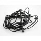 Kabel 10M mit 40 Fassungen E14S, Schwarzes Kabel, Verbindbar max. 900W, für Außen