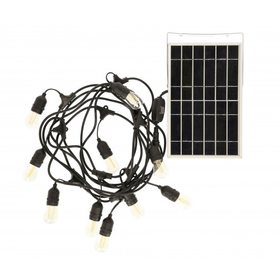 Solar Lichterkette 8M mit 20 LED-Birnen, E27, 2W, für Außen