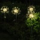 Solarlampe Feuerwerk mit 120 Mini-LEDs und Metall Unterstützung, Kupferdraht, Wasserdicht, Warm Licht, für Außen