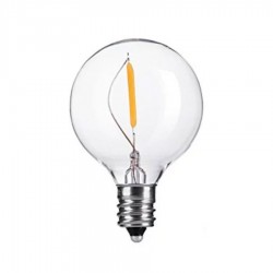 LED Lampe mit "i" Filament G40, E14, 0.5W, Glas, Warm Licht, für Außen