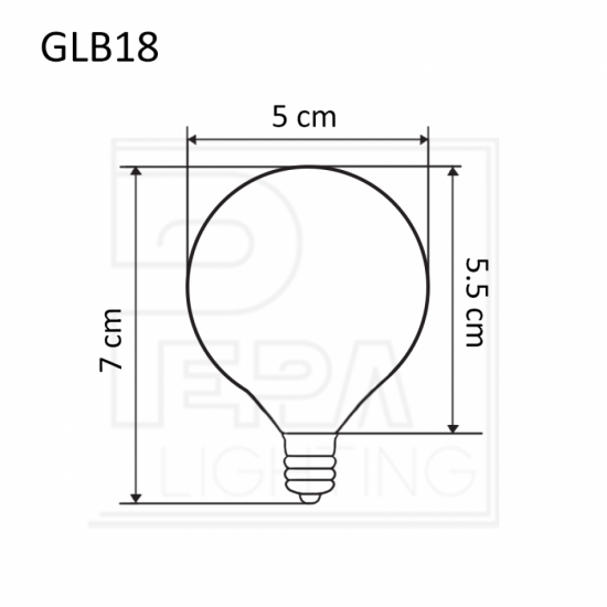 LED-Leuchtmittel G50, Kunststoff, E12, 1W, Warm Licht, für Außen