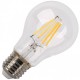 Birne mit 4 LED Filament A60, E27, 4W, Kunststoff, Dimmbar, 75lm/W, Warm Licht, für Außen
