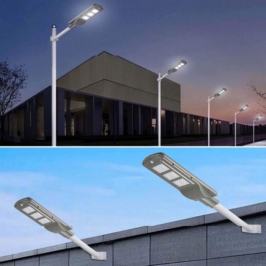 Solarlampe für Dämmerungsstraße und Bewegungsmelder 60W, Kaltes Licht, für Außen
