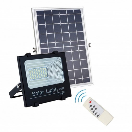 LED Solar Flutlicht 25W mit Dämmerungssensor und Fernbedienung