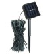 Solar Lichterkette 10M mit 100 LEDs, 8 Programmen, Schwarzes Kabel, Warm Licht, für Außen