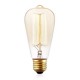 Lichterkette 10M mit 20 Pendel Filament Glühbirnen, E27, 25W, Glas, Dimmbar, Schwarzes Kabel, Verbindbar 20M, für Außen