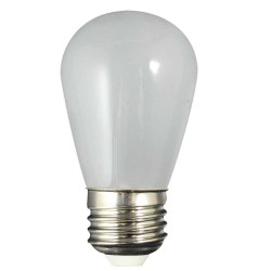 Lichterkette mit Pendel 10M mit 20 Mattweiß Birnen-LEDs, E27 1W, Dimmbar, Schwarzes Kabel, Warm Licht, Verbindbar 500M, für Außen