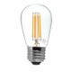 Leuchtmittel mit 4 LEDs-Filament S14, E27, 4W, Kunststoff, Dimmbar, Warm Licht, für Außen