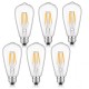 LED Leuchtmittel mit 4 Filament ST64, E27, 4W, Glas, Warm Licht, für Außen