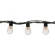 LED Birne mit 9 Filament S14, E27, 1W, Kunststoff, Dimmbar, Warm Licht, für Außen
