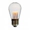 LED Birne mit 9 Filament S14, E27, 1W, Kunststoff, Dimmbar, Warm Licht, für Außen
