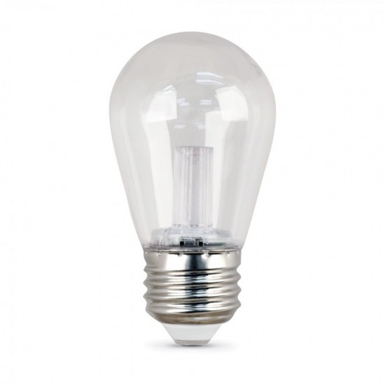 LED Birne S14, E27, 2W, Kunststoff, Dimmbar, Warm Licht, für Außen