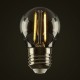 Lampe mit 2 LEDs Filament G50, E27, 2W, Kunststoff, Dimmbar, Warm Licht, für Außen