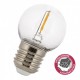 Leuchtmittel mit LED Filament G45, E27, 1W, Kunststoff, Dimmbar, Warm Licht, für Außen