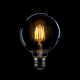 Große Lampe mit 8 LEDs Filament G95, E27, 8W, Glas, Warm Licht, für Außen