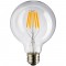 Große Lampe mit 8 LEDs Filament G95, E27, 8W, Glas, Warm Licht, für Außen