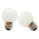 Mattweiß LED-Lampe G45, E27, 1W, Kunststoff, Dimmbar, Warm Licht, für Außen