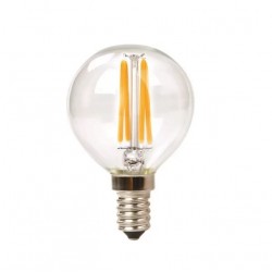 Leuchtmittel mit 4 LEDs Filament G40, E12, 4W, Glas, Dimmbar, Warm Licht, für Außen