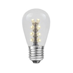 LED Lampe mit 16 LEDs S14, E27, 2W, Glas, Dimmbar, Warm Licht, für Außen