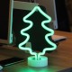 Dekorative Lampe Tannenbaum Sign mit Ständer, Nachtlicht, Warm Licht, mit Batteriebetrieb