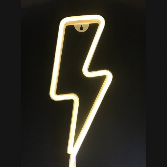 LED Neon Sturmsignal, Warm Licht mit batteriebetrieben