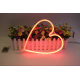 Dekorative Lampe Typ Herz Neon, Warm Licht, mit Batteriebetrieb