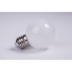 Mattweiß LED Leuchtmittel G60, E27, 2.4W, Kunststoff, Warm Licht, für Außen